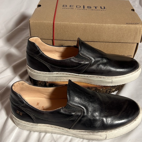 BED|STU HERMIONE Slip On Leather Shoes, Black Rustic, Women's size 10 with Box - Picture 14 of 16